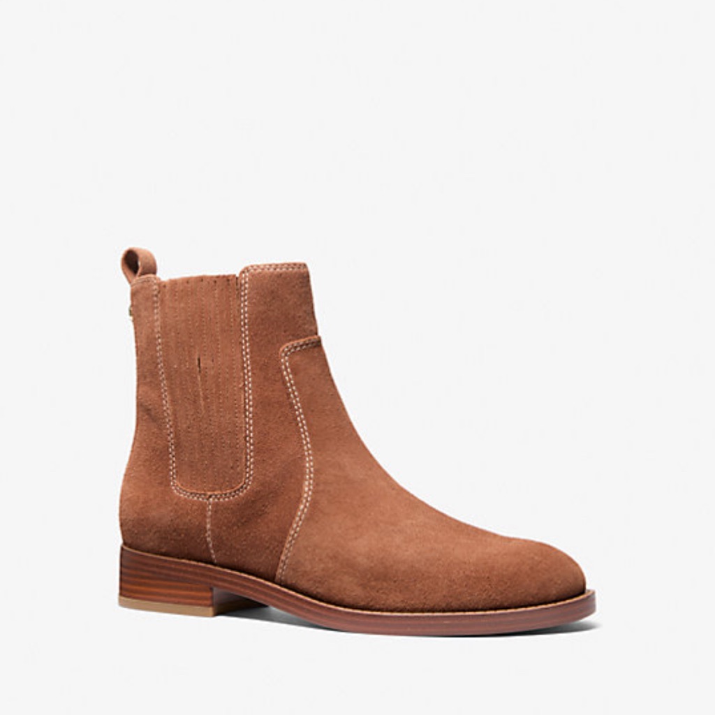 Michael Kors Ella Suede Chelsea Boots, Size 7.5 New Without Box